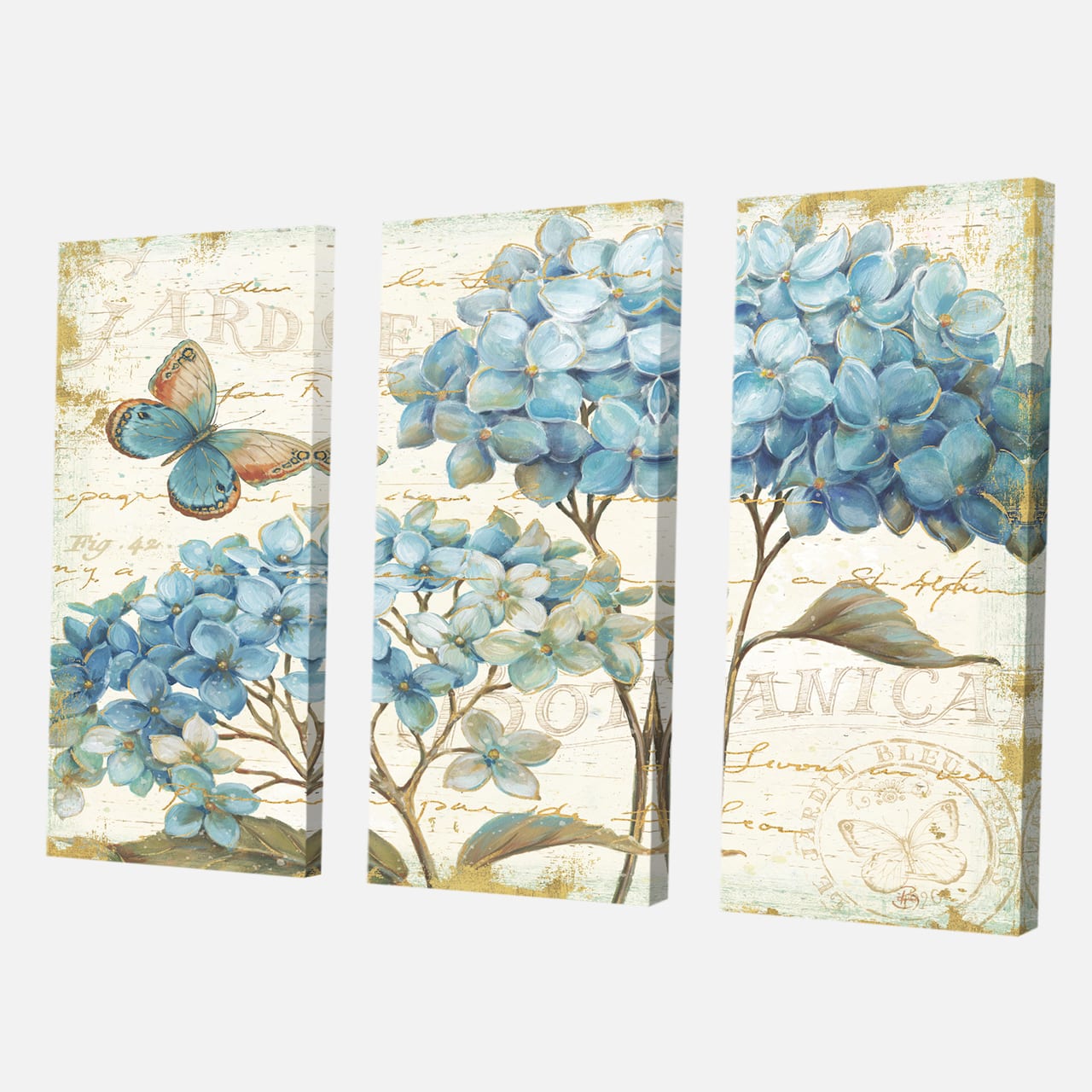Designart - butterfly Blue Garden II - Farmhouse Canvas Art